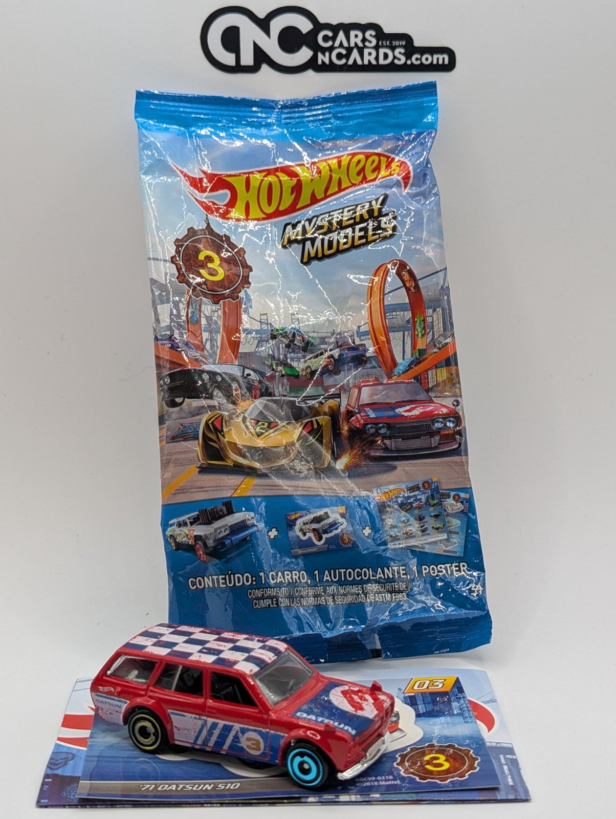 2019 Hot Wheels Mystery Models '71 Datsun Bluebird 510 Wagon Red LOOSE