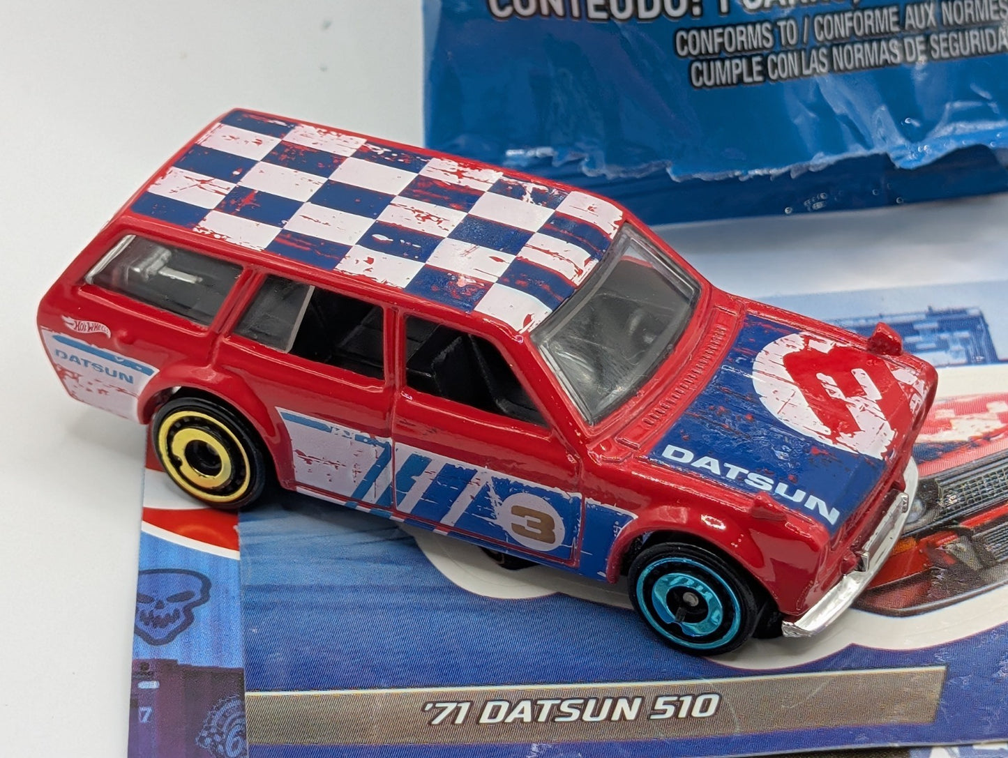 2019 Hot Wheels Mystery Models '71 Datsun Bluebird 510 Wagon Red LOOSE