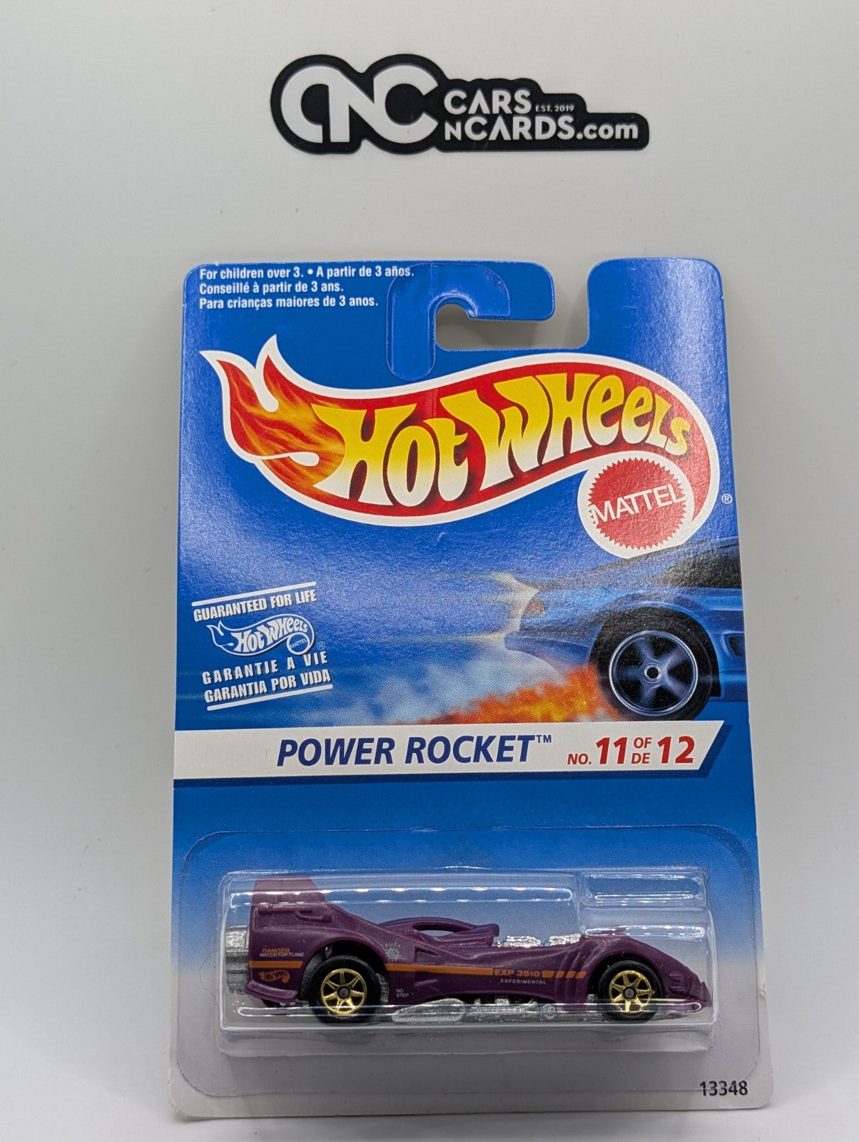 1995 Hot Wheels First Editions 11/12 Power Rocket Purple 13348 (Soft Corners)