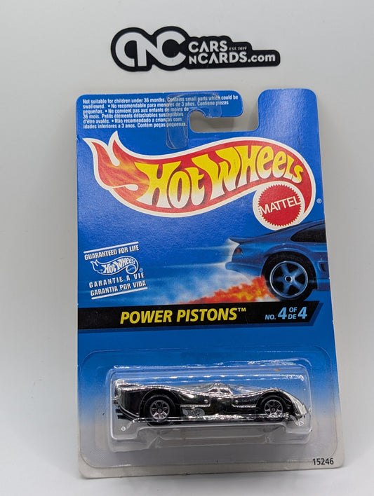 1996 Hot Wheels Dark Rider II 4/4 Power Pistons Chrome 15246 (Soft Corners)