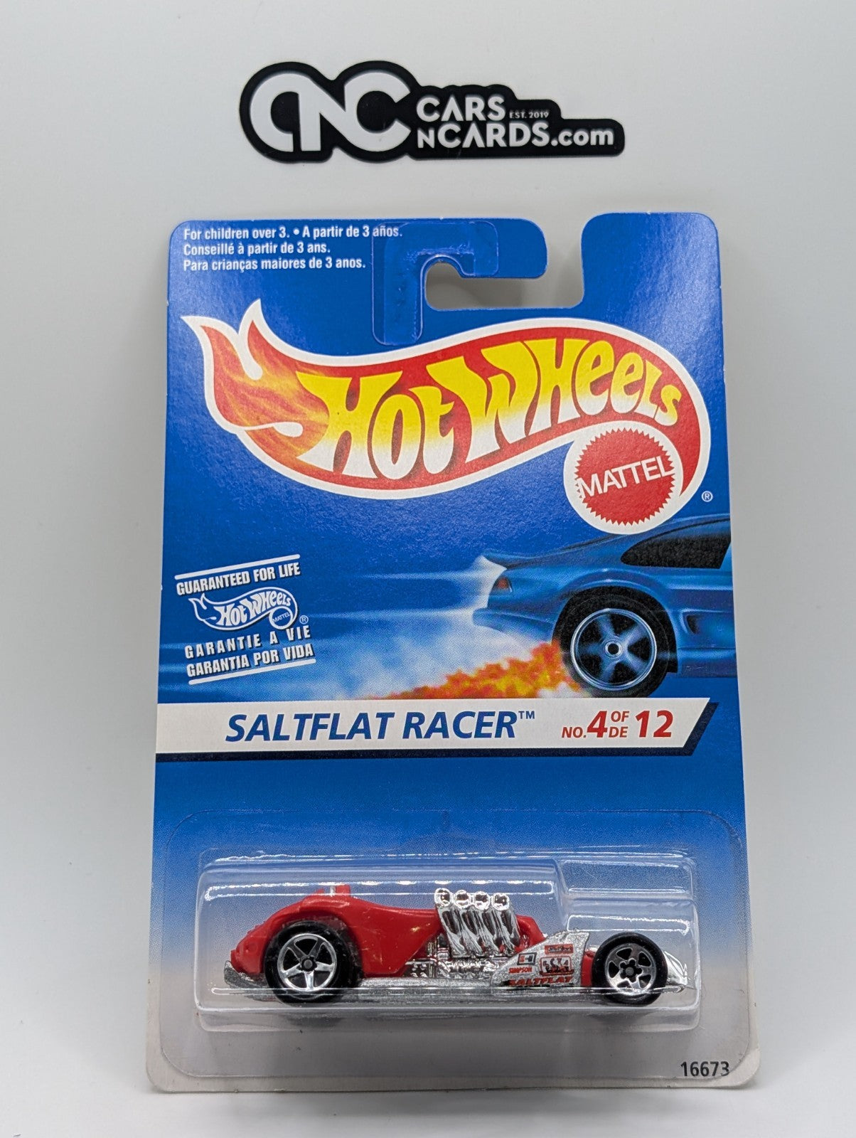 1997 Hot Wheels First Editions 4/12 Saltflat Racer Red 16673 (Soft Corners)