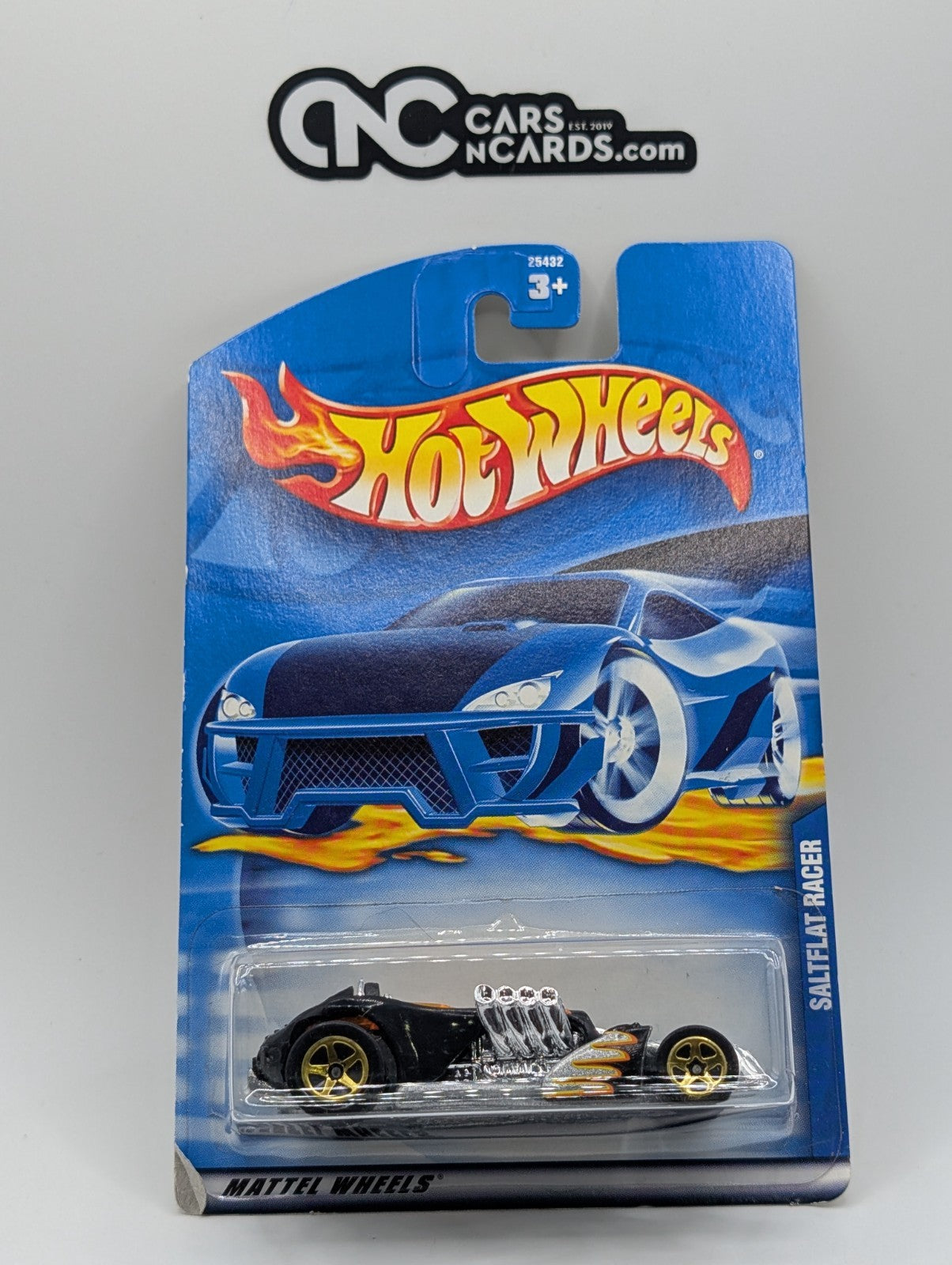 2000 Hot Wheels Saltflat Racer Black #204 (Card Damage)