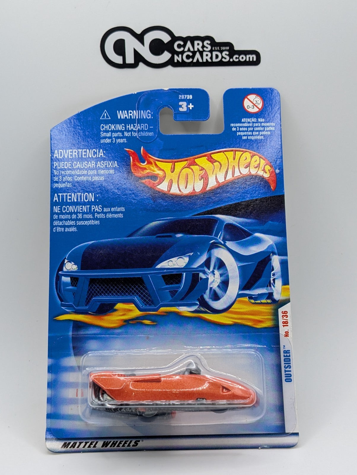 2001 Hot Wheels First Editions 18/36 Outsider Orange #30 (Card Damage)