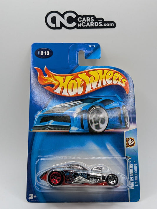 2003 Hot Wheels Wastelanders 1/4 Mile Coupe Black #213 (Soft Corners)