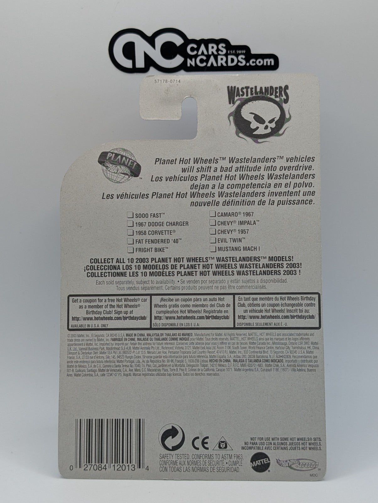 2003 Hot Wheels Wastelanders 1/4 Mile Coupe Black #213 (Soft Corners)