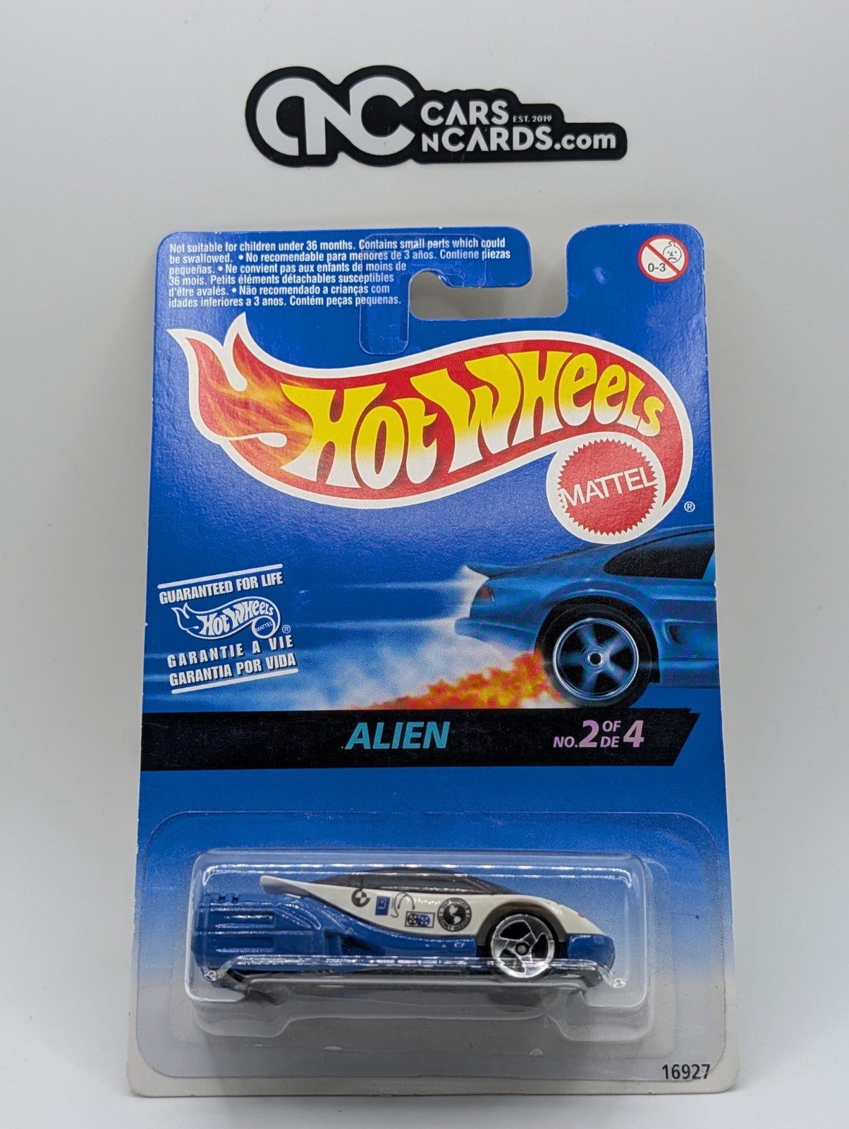 1997 Hot Wheels Spy Print 2/4 Alien Blue 16927 (Soft Corners)