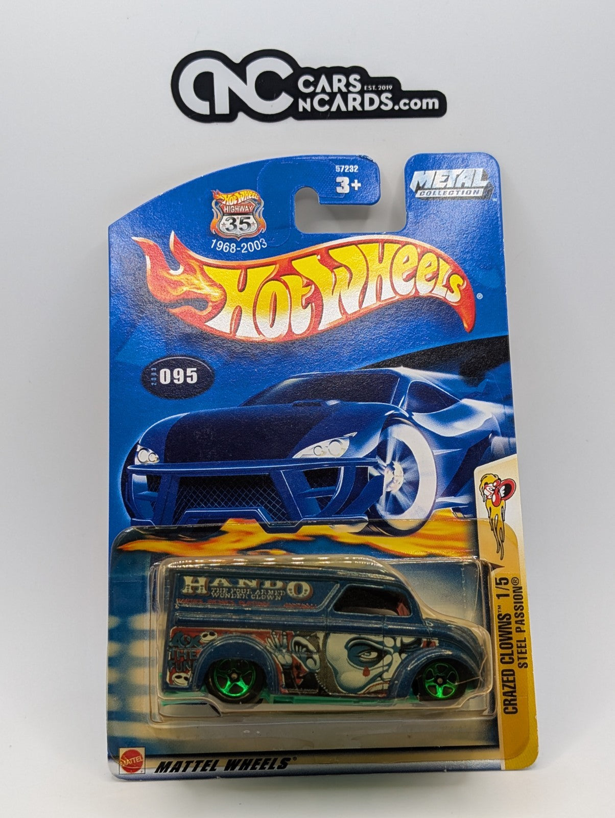 2003 Hot Wheels Crazed Clowns 1/5 Steel Passion #95 (Yellow Blister)