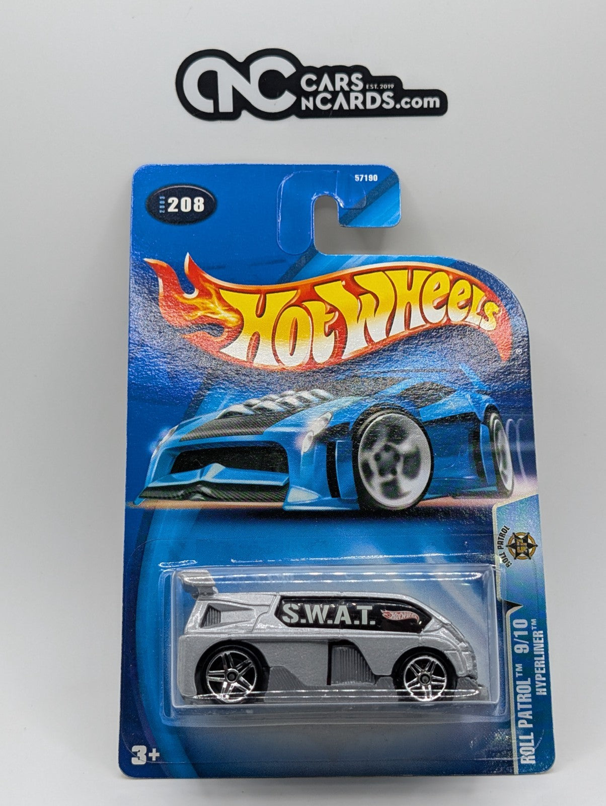 2003 Hot Wheels Roll Patrol 9/10 Hyperliner SWAT #208 (Soft Corners)