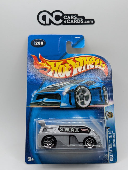2003 Hot Wheels Roll Patrol 9/10 Hyperliner SWAT #208 (Soft Corners)