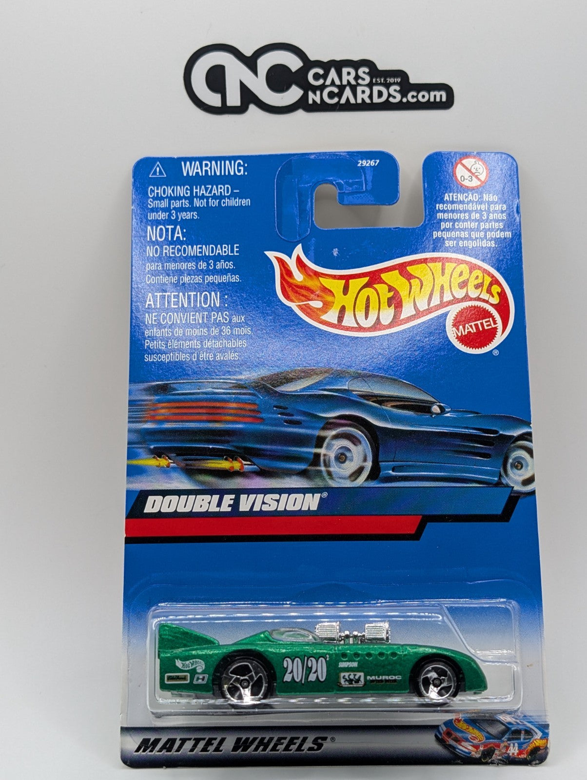 2000 Hot Wheels Double Vision Green #212 (Soft Corners)