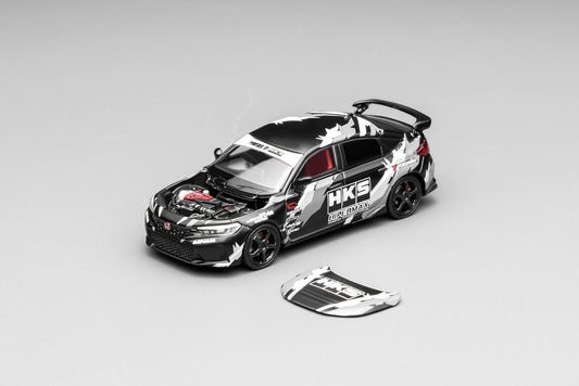 Motorhelix 1:64 Honda Civic TYPE R (FL5) HKS Matte Black M65320