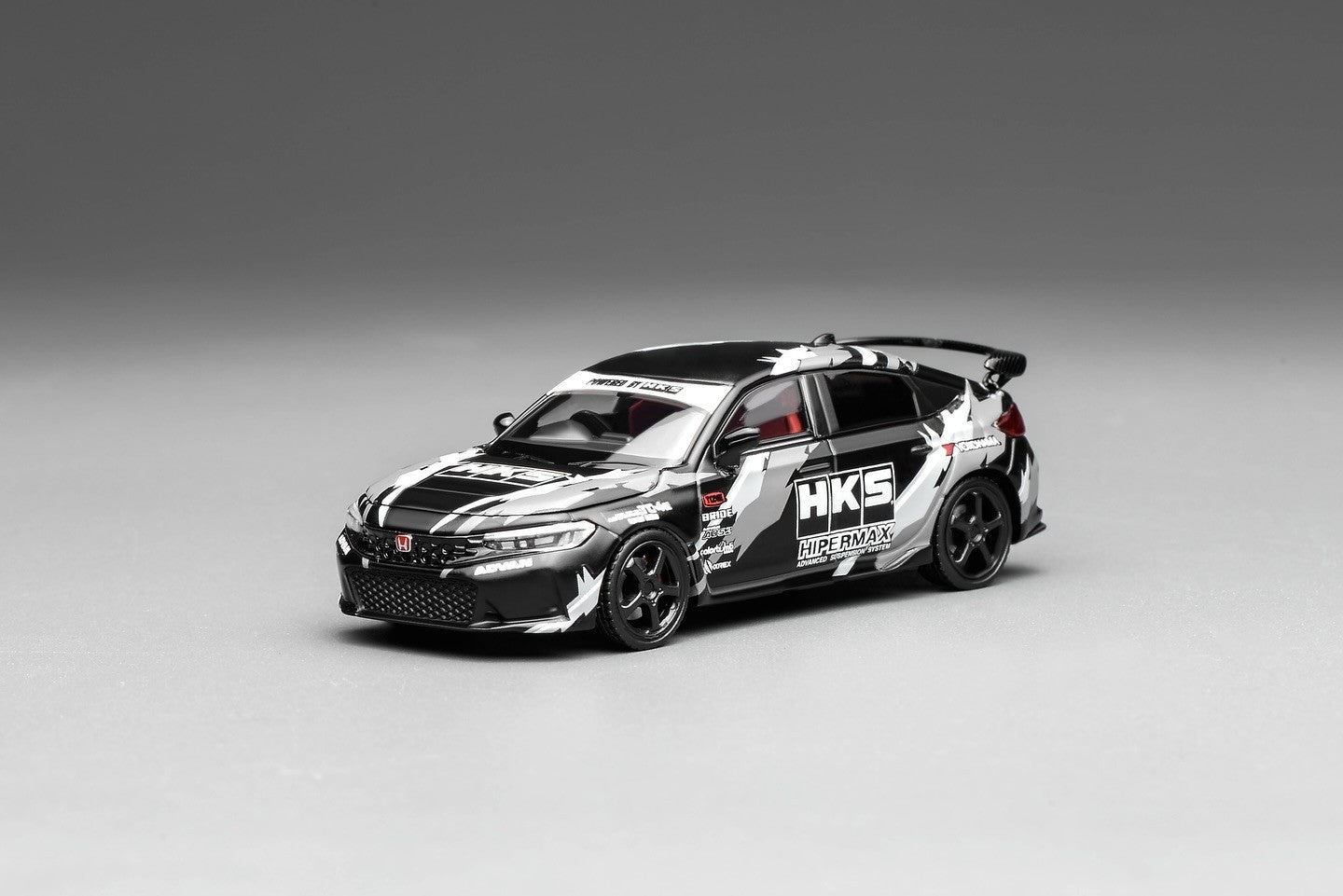 Motorhelix 1:64 Honda Civic TYPE R (FL5) HKS Matte Black M65320