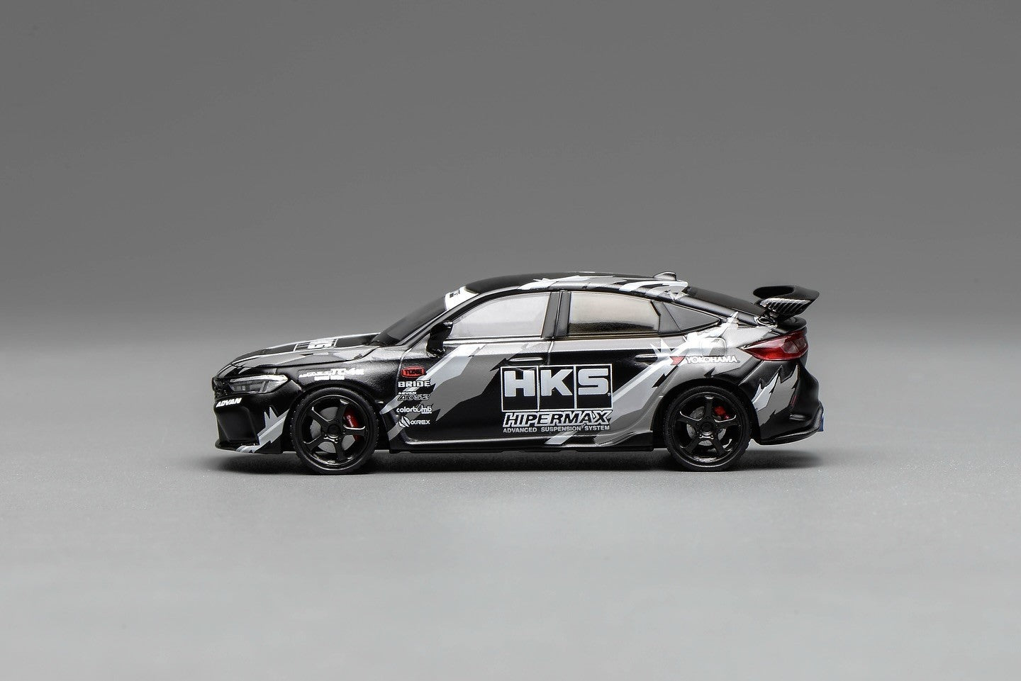 Motorhelix 1:64 Honda Civic TYPE R (FL5) HKS Matte Black M65320