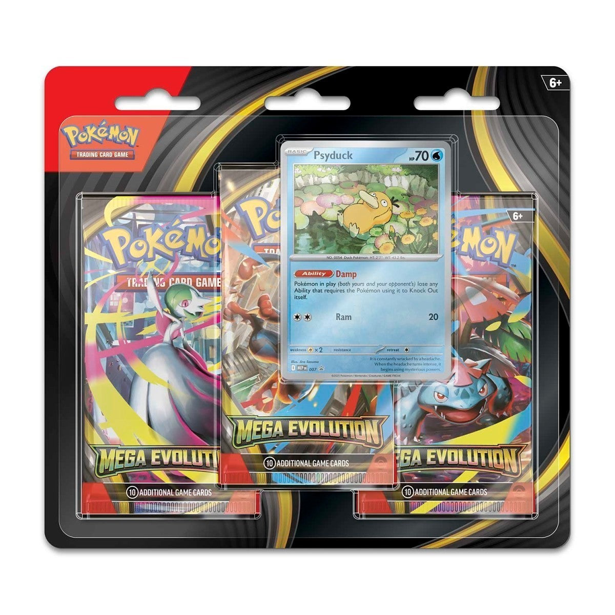 Pokemon Mega Evolution Base Set 3 Pack Blister Psyduck