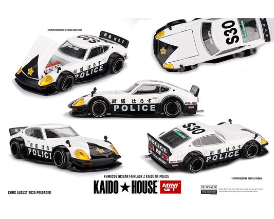 Kaido House x Mini GT 1:64 Nissan Fairlady Z Kaido GT Police KHMG208 Sealed Box