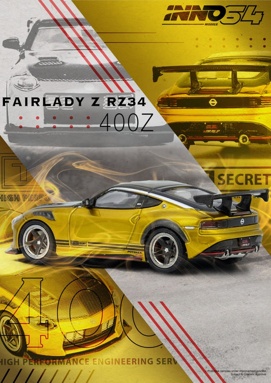 INNO64 1:64 TOP SECRET FAIRLADY Z (RZ34) Gold IN64-400ZTS-GOLD