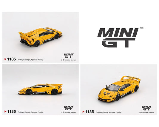 Mini GT 1:64 LB-Silhouette WORKS MURCIELAGO GT Evo – Yellow MGT01135BL