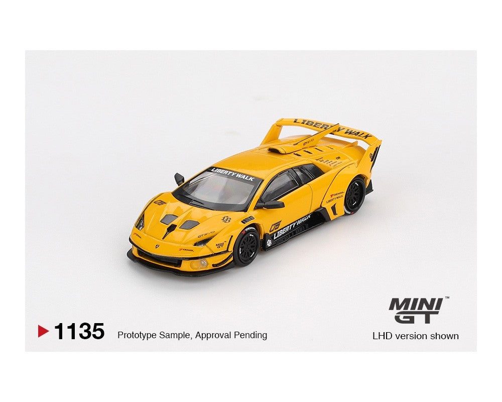 Mini GT 1:64 LB-Silhouette WORKS MURCIELAGO GT Evo – Yellow MGT01135BL