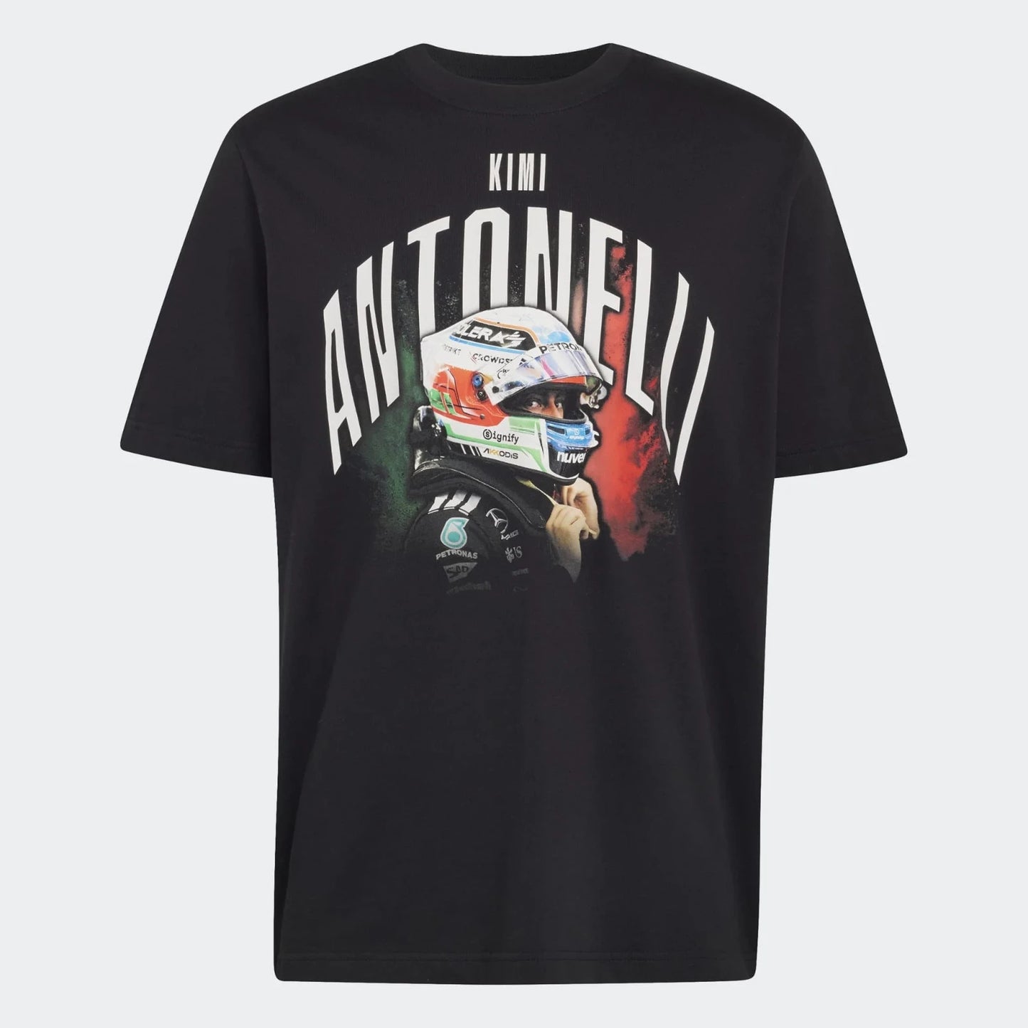 Mercedes AMG Petronas adidas F1 Kimi Antonelli Graphic T-Shirt - Black