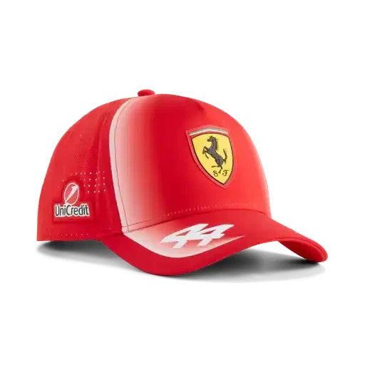 Scuderia Ferrari F1 2026 Lewis Hamilton Team Baseball Hat - Puma Red