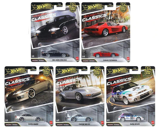 2026 Hot Wheels 1:64 Car Culture 10th Anniversary Modern Classics Full Set of 5