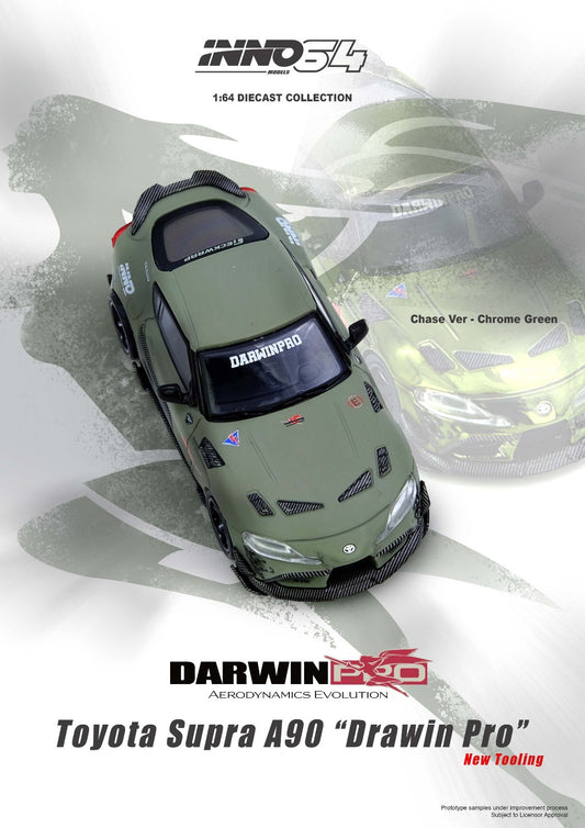 INNO64 1:64 TOYOTA SUPRA A90 DARWIN PRO Matt Green IN64-A90DP-MATGR Sealed