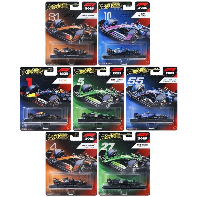 2026 Hot Wheels Premium 1:64 F1 2025 Racing Premium K Assortment Factory Sealed