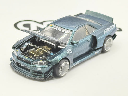 Kaido House x MINI GT 1:64 Nissan Skyline GT-R (R34) KHMG 074 Open Box