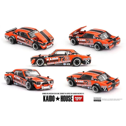 Kaido House x MINI GT 1:64 Nissan Skyline 2000GT-R KPGC10 KHMG 195 Open Box