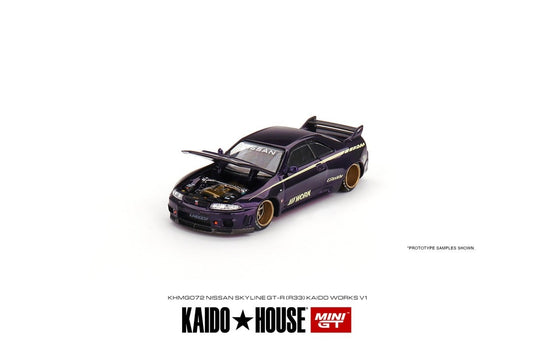 Kaido House x Mini GT KHMG072 Nissan Skyline GT-R (R33) Kaido Works Open Box
