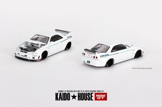 Kaido House x Mini GT 1:64 Nissan Skyline GT-R R33 V1 KHMG113 Open Box