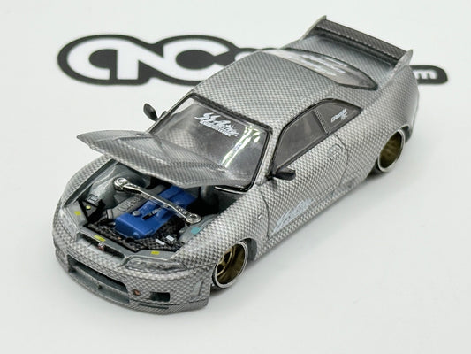 Kaido House x Mini GT KHMG116 Nissan Skyline GT-R (R33) Active Carbon R CHASE