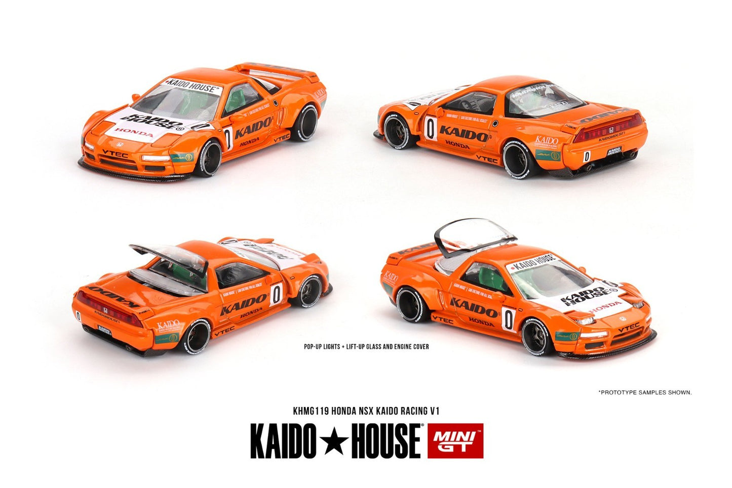 Kaido House x Mini GT KHMG119 Honda NSX Kaido Racing V1 Open Box