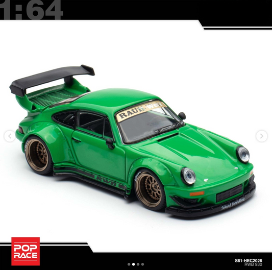 POPRACE 1:64 RWB 930 Green HEC 2026 Sealed Box