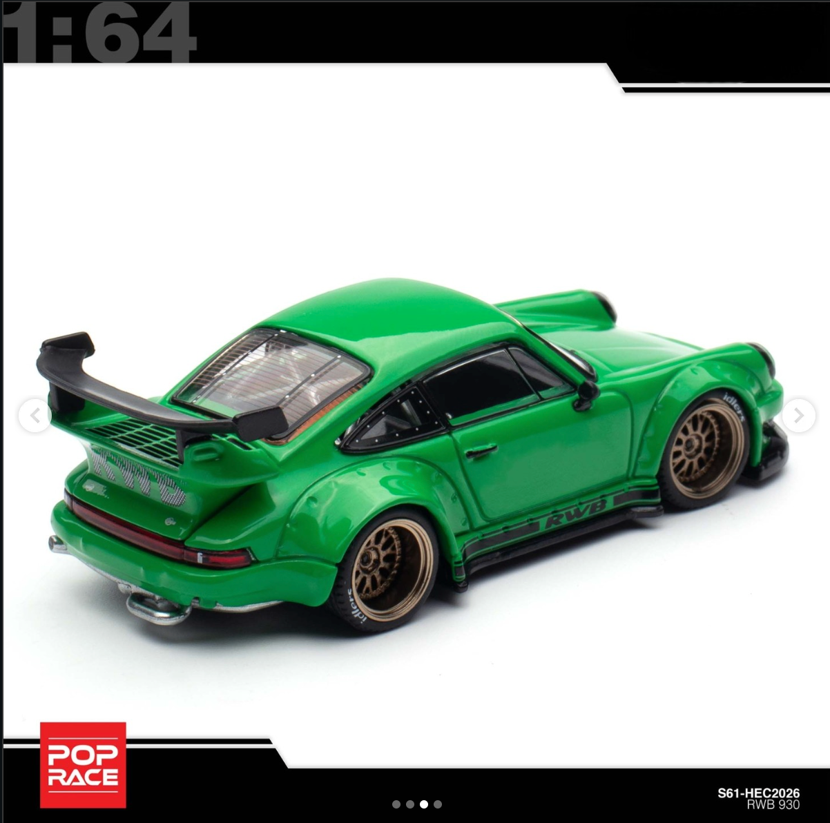 POPRACE 1:64 RWB 930 Green HEC 2026 Sealed Box