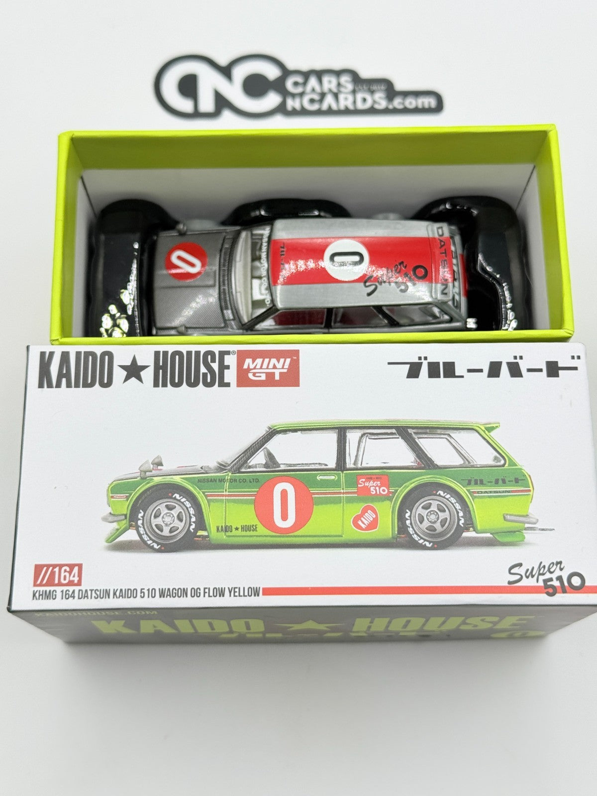 Mini GT x Kaido House KHMG164 Datsun Kaido 510 Wagon OG Flow Yellow CHASE