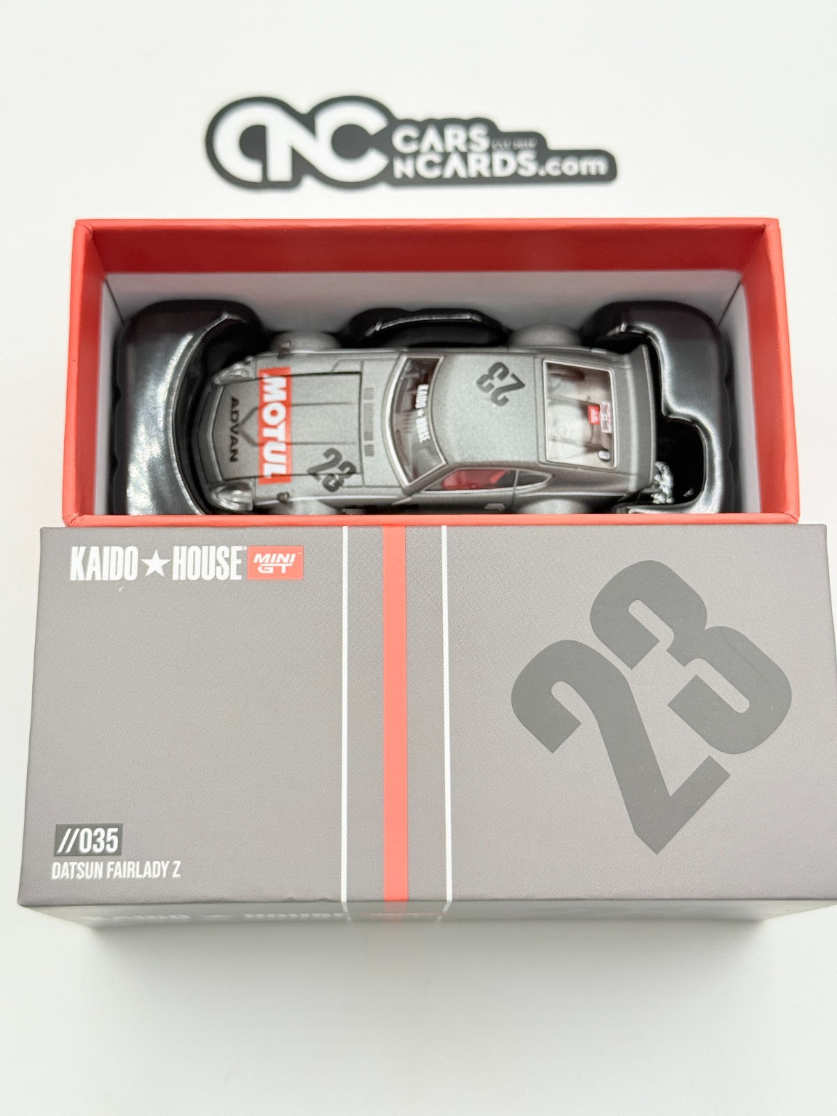Kaido House x Mini GT KHMG035 Datsun Fairlady Z Motul Open Box