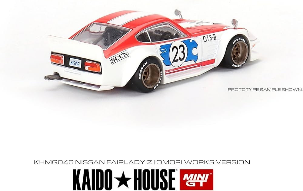 Kaido House x Mini GT KHMG046 Datsun Fairlady Z Omori Works Open Box