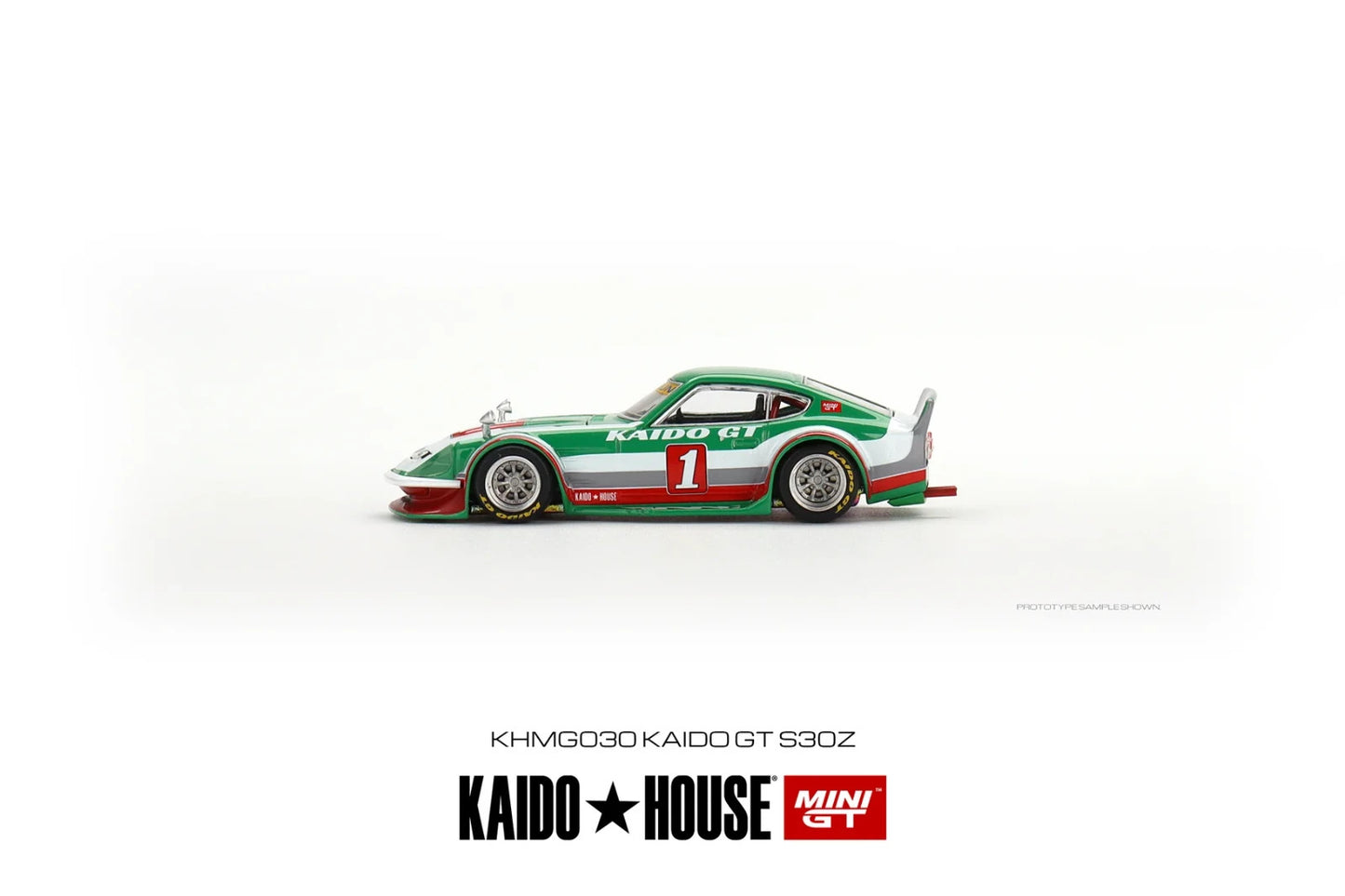 Kaido House x Mini GT KHMG030 Datsun Fairlady Z Kaido GT Green Open Box