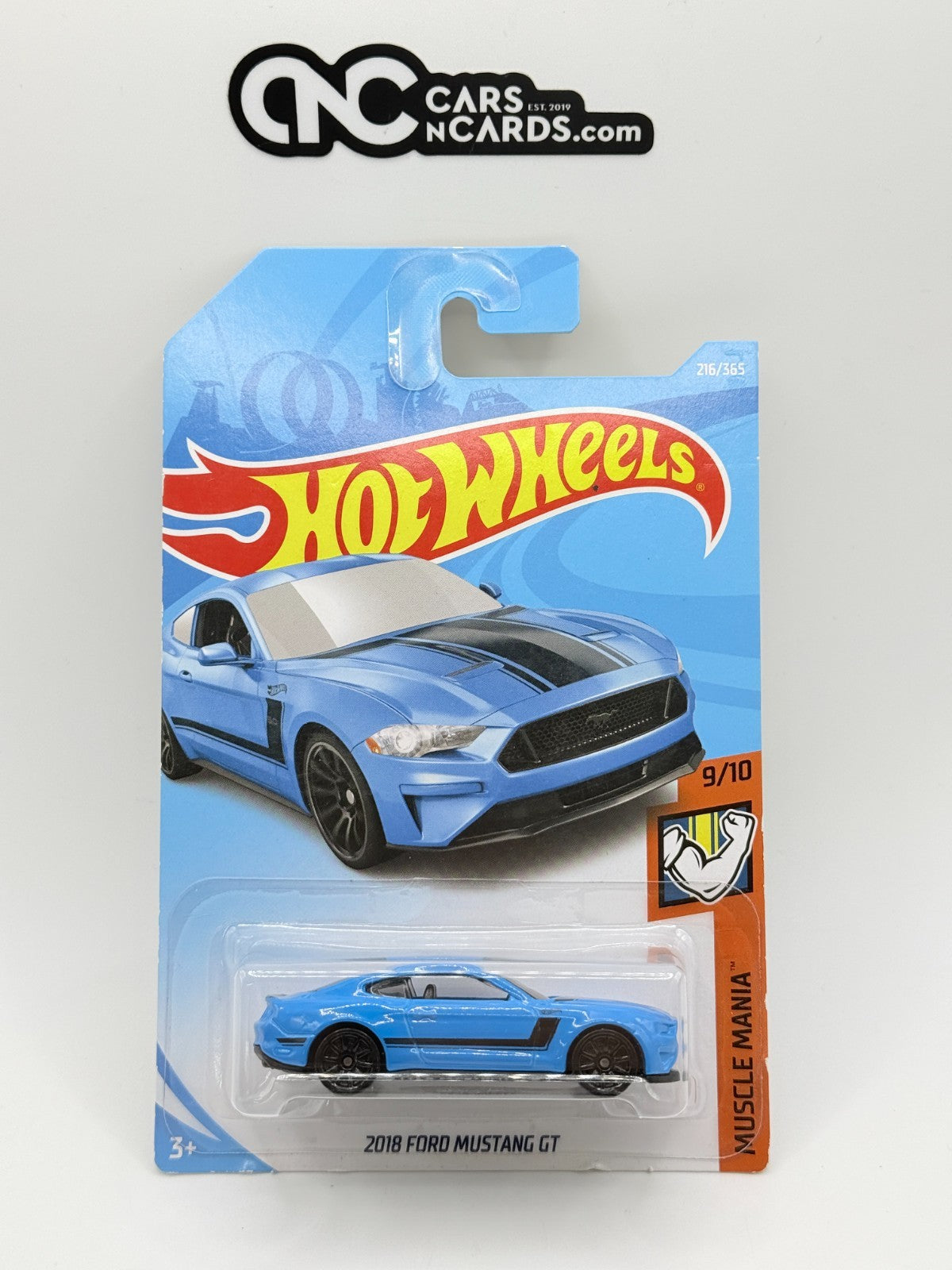 2018 Hot Wheels Muscle Mania 9/10 2018 Ford Mustang GT Blue
