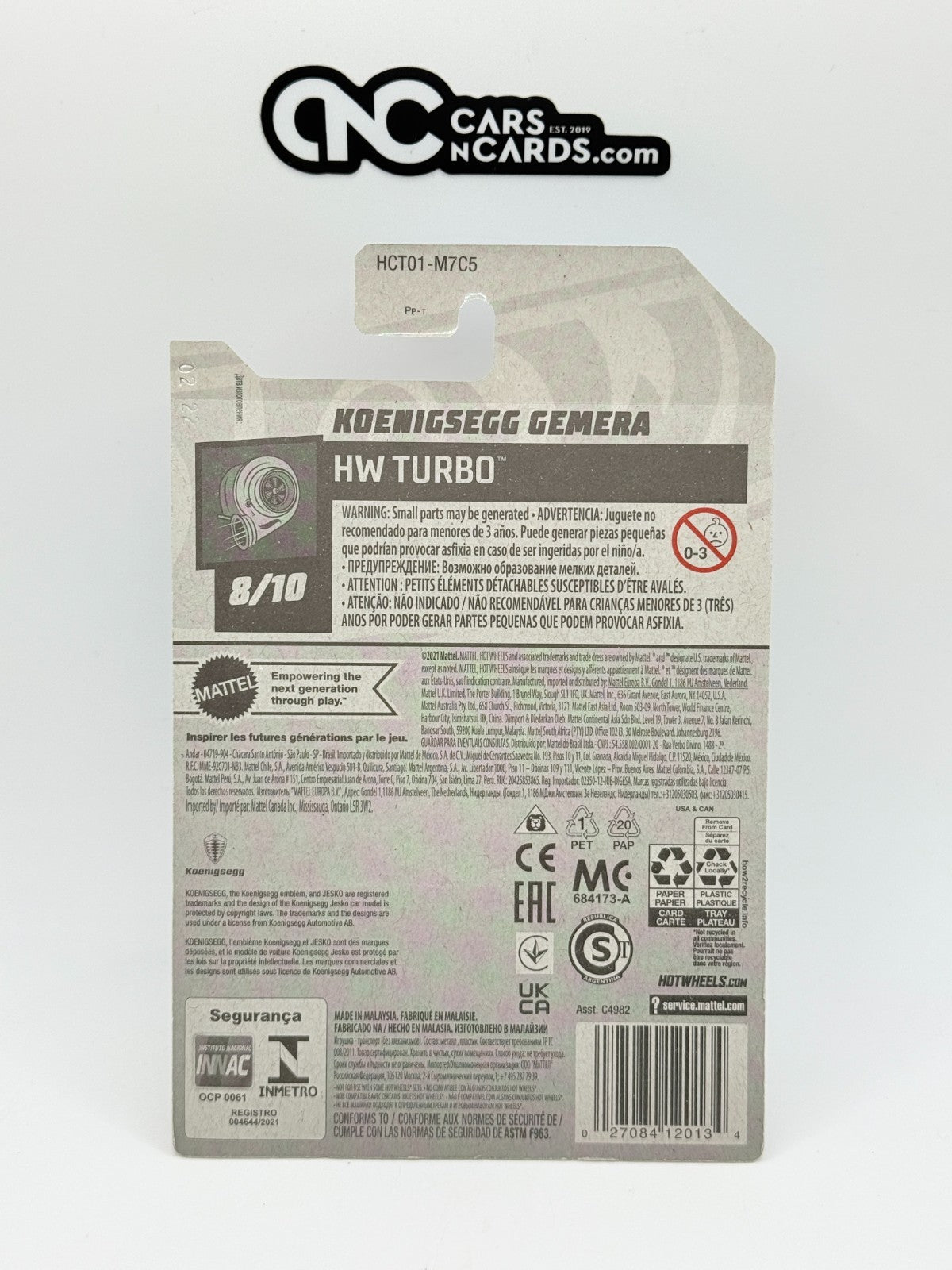 2022 Hot Wheels HW Turbo 8/10 Koenigsegg Gemera Grey