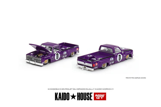 Kaido House x Mini GT 1:64 KHMG084 Chevrolet Silverado KAIDO WORKS V1 Open Box