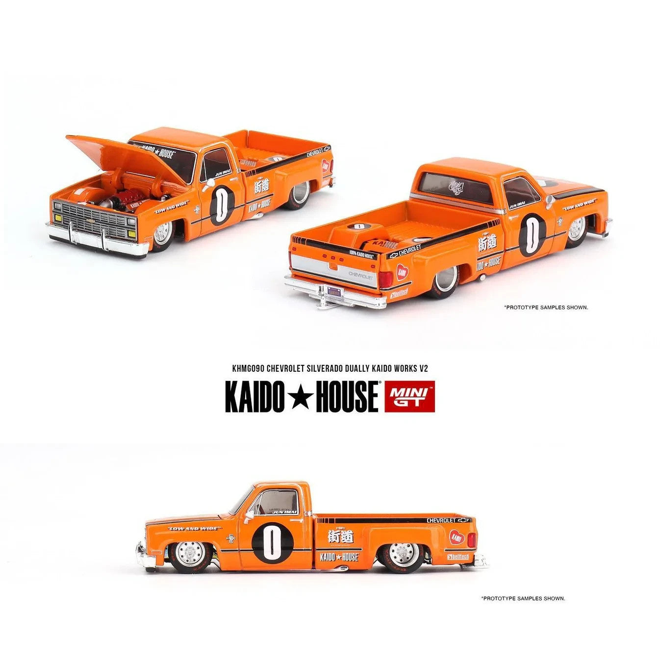 Kaido House x Mini GT 1:64 KHMG090 Chevrolet Silverado KAIDO WORKS V2 Open Box