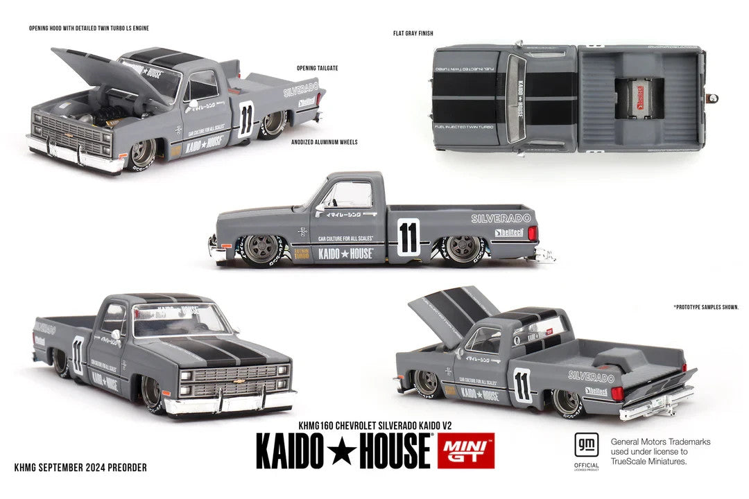 Kaido House x Mini GT 1:64 KHMG160 Chevrolet Silverado Kaido V2 Open Box