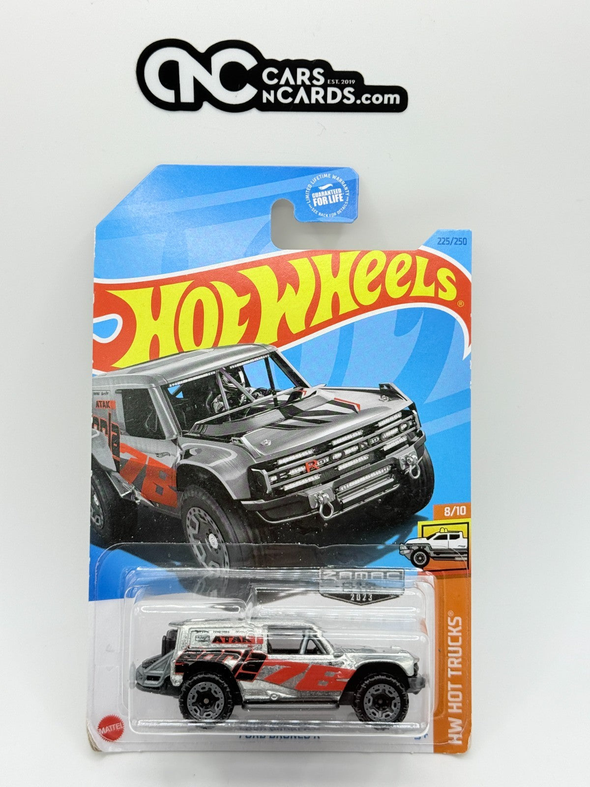 2023 Hot Wheels HW Hot Trucks 8/10 Zamac Ford Bronco R (Soft Corners)
