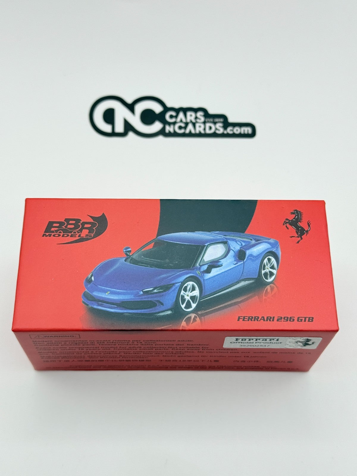 BBR Models 1:64 Ferrari 296 GTB Blu Corsa Diecast Model Car BBRFER64004