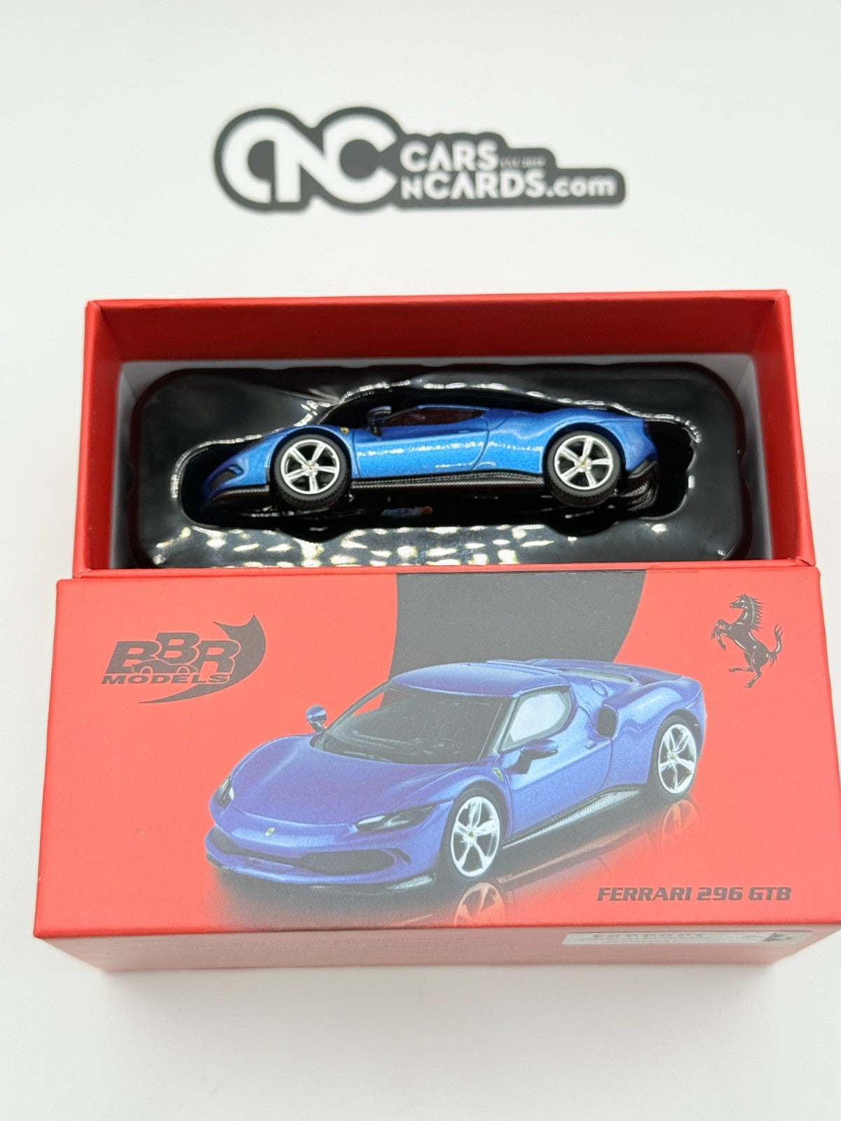 BBR Models 1:64 Ferrari 296 GTB Blu Corsa Diecast Model Car BBRFER64004