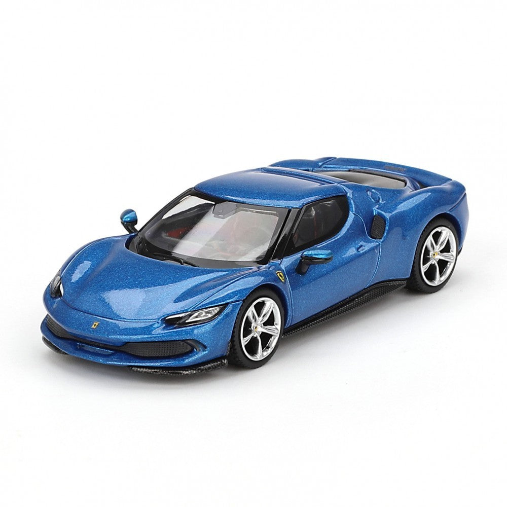BBR Models 1:64 Ferrari 296 GTB Blu Corsa Diecast Model Car BBRFER64004