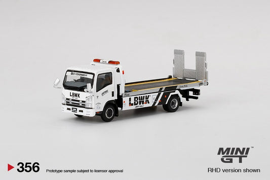 Mini GT 1:64 Isuzu N-Series Vehicle Transporter LBWK White #356