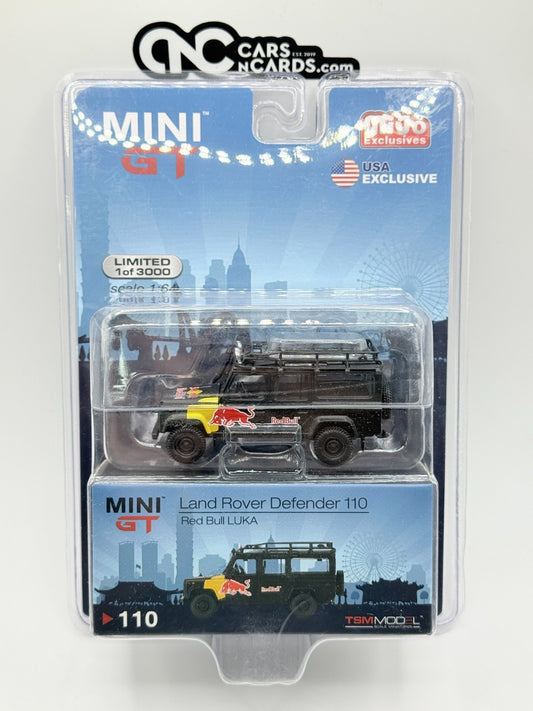 Mini GT 110 Land Rover Defender 110 Red Bull Luka Exclusive 1:64 RARE in Blister